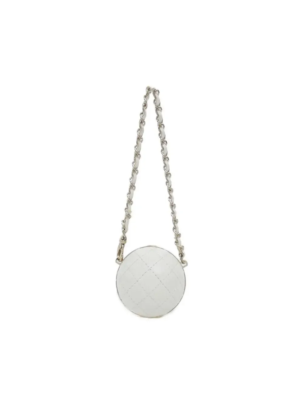Chanel Bag Charm Leather White Handbag #327517C19B